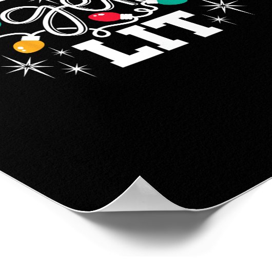 Poster Buvons Lit Feu de Noël du Père Noël (Coin)