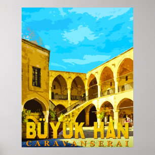 Poster Büyük Han Chypre - Great Inn caravansarai cadeaux