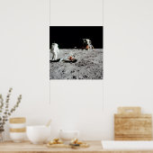 Poster Buzz Aldrin et Module Lunaire sur la Lune (Cuisine)
