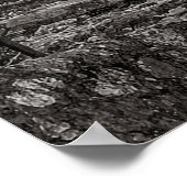 Poster BW Mystras Ruines, Péloponnèse, Grèce (Coin)