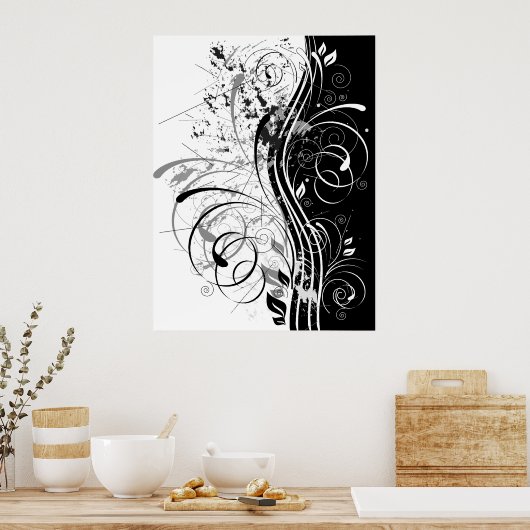 Poster BWgrunge (Cuisine)