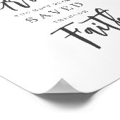 Poster By Grace, Through Faith Ephesians 2:8 Blue Floral (Coin)