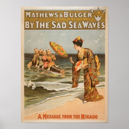 Poster By the Sad Sea Waves "Message de Mikado" (Devant)