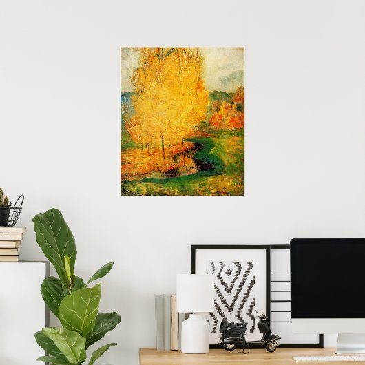 Poster By the Stream, Automne - Paul Gauguin - c1885 (Bureau à domicile)