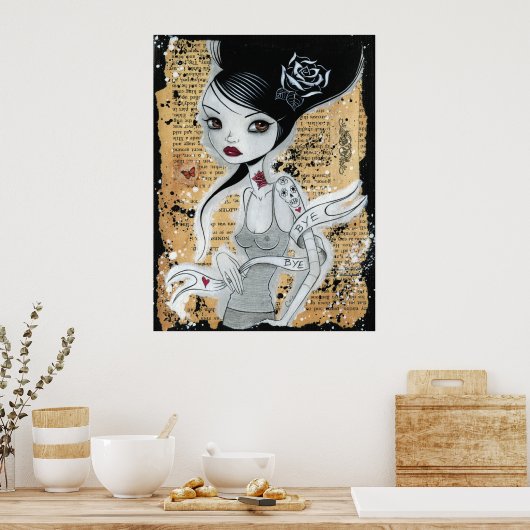 Poster Bye Bye Print (Cuisine)