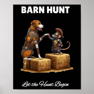 Poster Byrn Hunt Lover - Cute Warrior Rat Et Américain Fr
