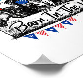 Poster Byrn In Usa Horses Drôle Cheval 4 juillet (Coin)