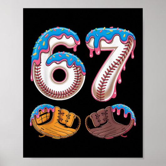 Poster Bysebyll 67 - Ice Cream Drip 67 Meme Funny Player  (Devant)