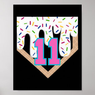 Poster Bysebyll Drip 11e anniversaire Home Plate Garçon J