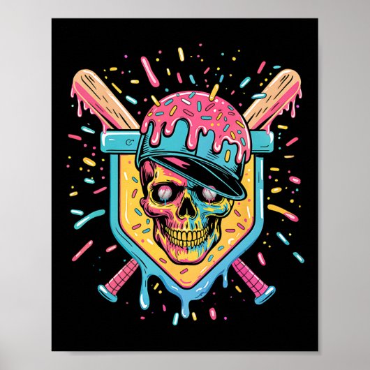 Poster Bysebyll Home Plate Drip Glace  (Devant)