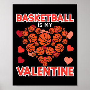 Poster Bysketbyll est ma Saint-Valentin drôle hommes garç