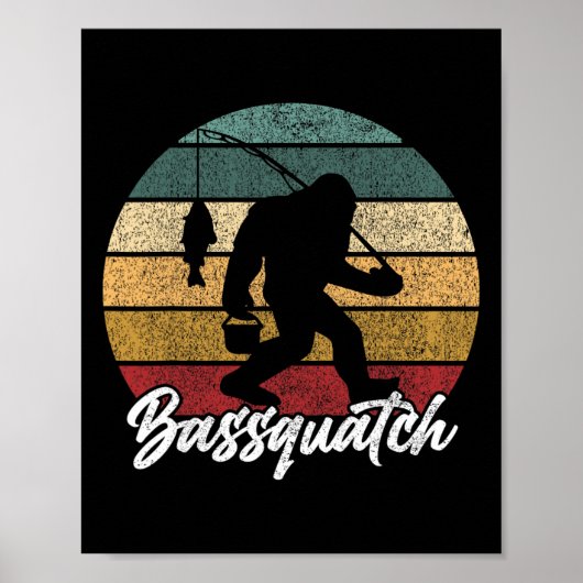 Poster Byssquatch! Byss Fisherman Sasquatch Funny Bigfoot (Devant)