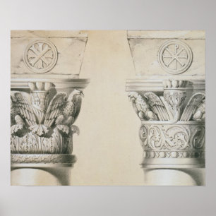 Poster Byzantine capitals from columns in the nave of the