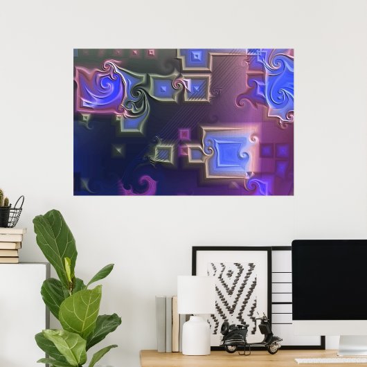 Poster c008 Abstrait (Bureau à domicile)