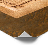 Poster c1490 Carte du monde antique Art w frontière biolo (Coin)