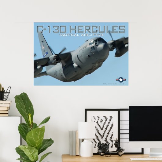 Poster C-130 Hercules (Bureau à domicile)