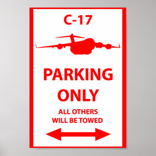Poster C-17 Parking Only Sign