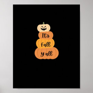 Poster C’est automne Y’all Citrouille Automne Halloween D