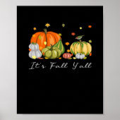 Poster C’est automne Y’all Halloween Citrouille L’automne (Devant)