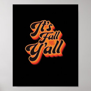 Poster C’est automne Y’all Saison Automne Cool Graphisme