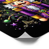 Poster C’est drôle Mardi Gras Y’all Nutcracker King Mardi (Coin)