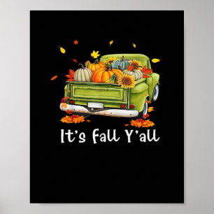 Poster C’est l’automne Y’all Citrouille Automne Bonjour A