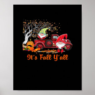 Poster C’est l’automne Y’all Gnomes Citrouille Spice