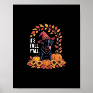 Poster C’est l’automne Y’all Halloween Thanksgiving Drôle