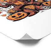 Poster C’est l’automne Y’all Western Cowboy Citrouille Ha (Coin)