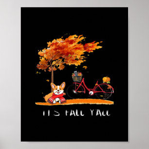 Poster C’est le costume automne Y’all Dachshund Automne
