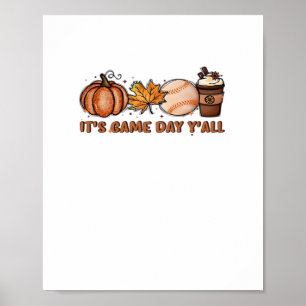 Poster C’est le Jour du jeu Y’all, le Baseball Automne