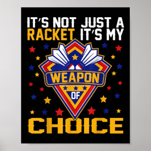 Poster C’est mon arme de choix Badminton Game Day