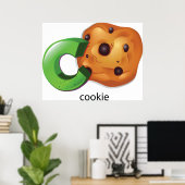 Poster C est pour Cookie Alphabet Letter Chocolate Chip (Bureau à domicile)