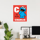 Poster C est pour Cookie Monster | Ajouter Votre Nom (Bureau à domicile)