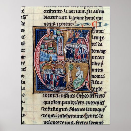 Poster 'C' initial historique représentant Conrad III (Devant)