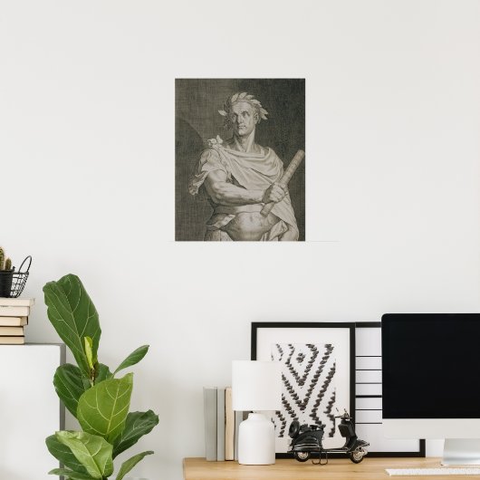 Poster C. Julius Caesar (100-44 BC) Empereur de Rome (Bureau à domicile)