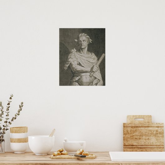 Poster C. Julius Caesar (100-44 BC) Empereur de Rome (Cuisine)