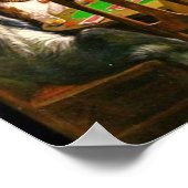 Poster C.M. Coolidge Chiens Jouant Au Poker (Coin)