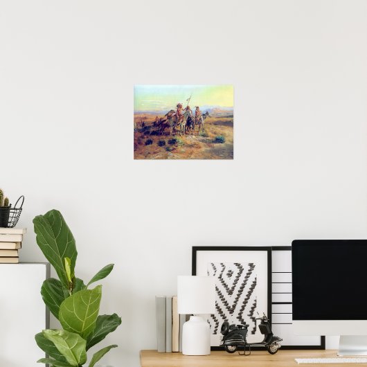 Poster C M Russell Les Scouts Beaux Art Imprimer (Bureau à domicile)