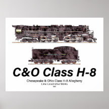 C&O Class H-8 Allegheny Steam Locomotive Profile