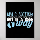 Poster C-section Cesarean New Mom Of Baby Boy Recovery Qu (Devant)