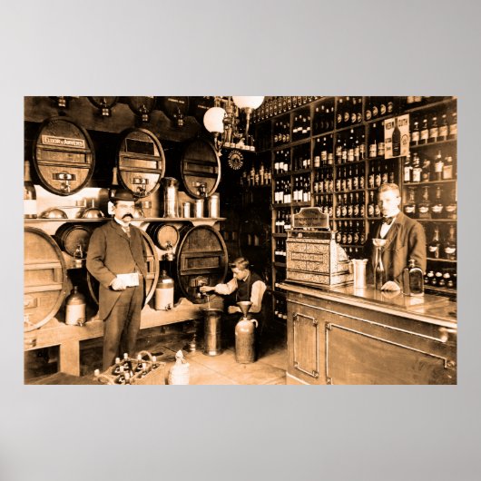 Poster ca 1895 Stephan Liesting liquor store Holland (Devant)