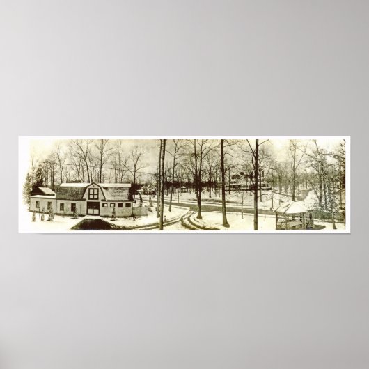 Poster Ca. 1900 Highland Short Hills NJ Panorama (Devant)