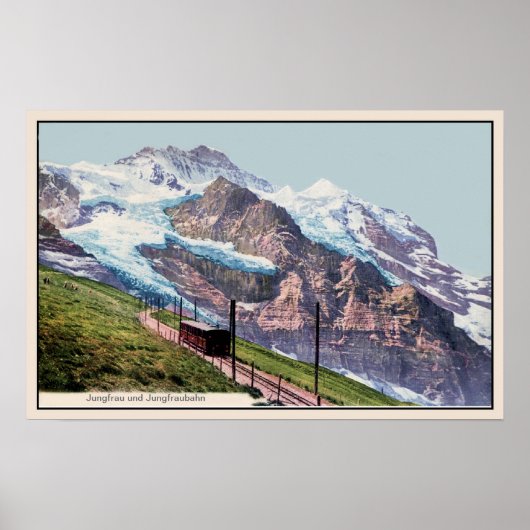 Poster ca 1900 Jungfrau Mountain Railroad (Devant)