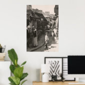 Poster ca 1935 Rue à Nazareth, marché aux légumes (Bureau à domicile)