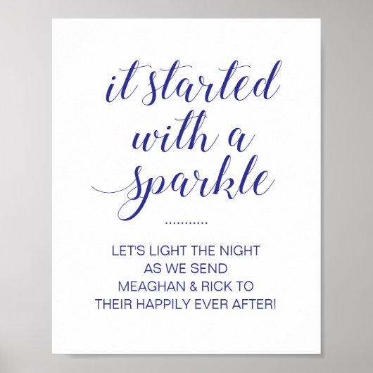 Poster Ça a commencé par un mariage bleu scintillant (Devant)