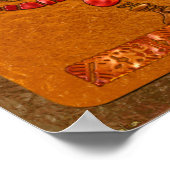 Poster Ça arrive ! Motif amérindien AZTEC 3D (Coin)