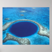 Poster CA, Belize. Vue aérienne du trou bleu (diamètre (Devant)
