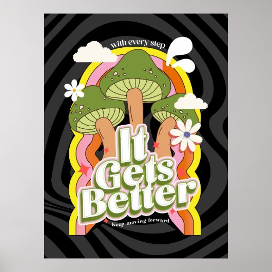 Poster Ça devient mieux | Personnalisation de Good Vibes  (Devant)