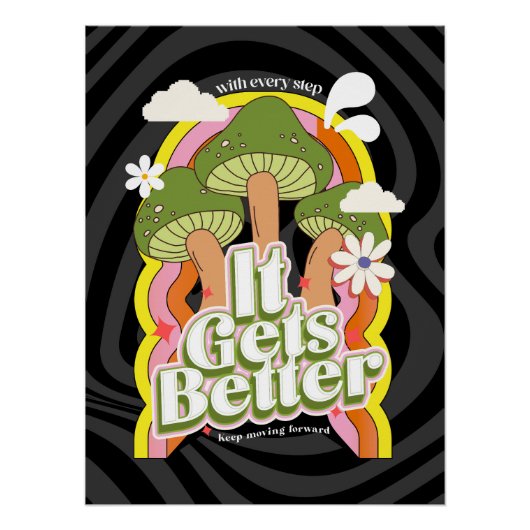 Poster Ça devient mieux | Personnalisation de Good Vibes  (Devant)